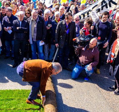 Macht sich krumm für den Aufbruch: Christian von Holst
