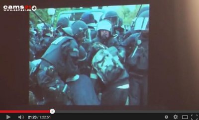 Der Livestream-Sender CamS21 berichtete live aus dem Stuttgarter Schlossgarten. Screenshot: Youtube