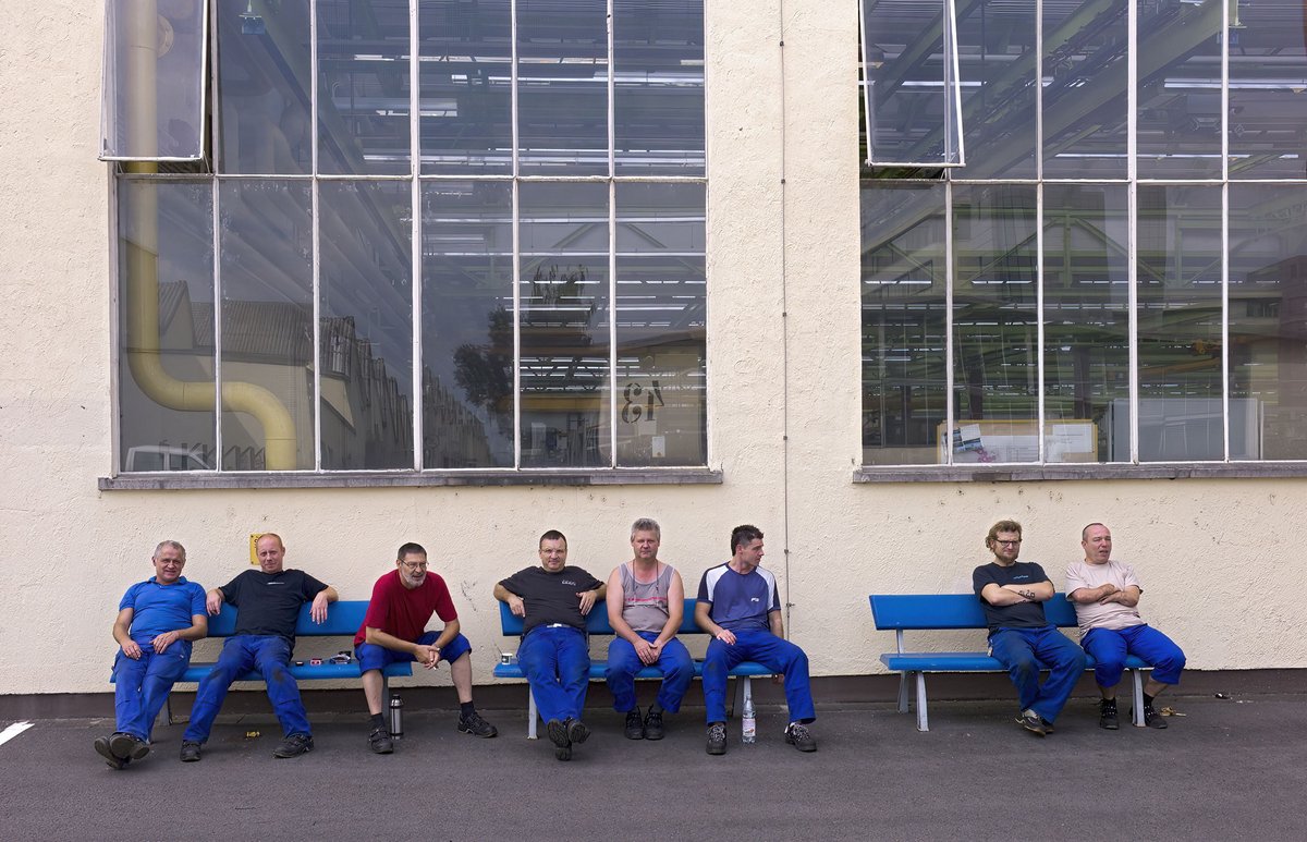 Mittagspause bei der Heidelberger Druckmaschinen AG (2011).