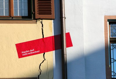Knapp 270 Häuser sind von der Riss-Katastrophe betroffen. Foto: Stiftung zur Erhaltung der historischen Altstadt Staufen