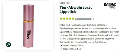 "Scharfes" Make-up. Screenshot: www.frankonia.de