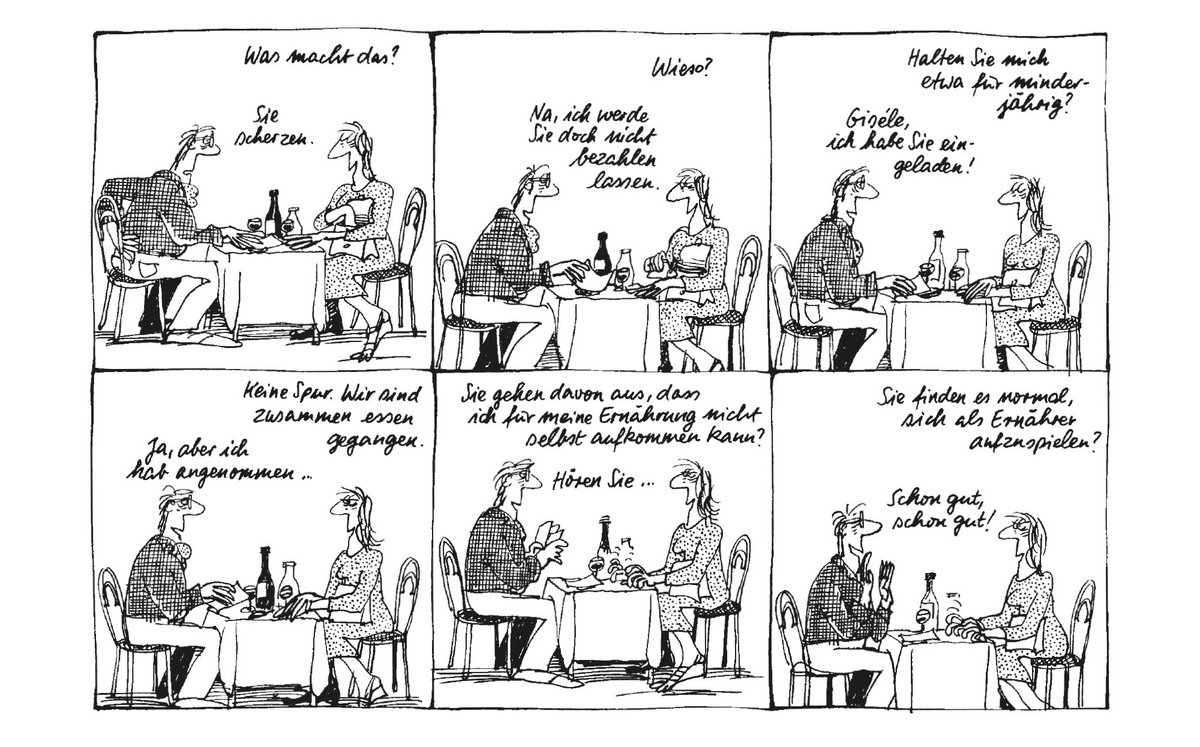 "Die Amazone" aus Claire Bretéchers legendärer Comic-Serie "Die Frustrierten". Bilder: Claire Bretécher, Dargaud (Mediatoon) / Copyright der deutschen Ausgabe: Carlsen Verlag. Mehr Comic-Impressionen mit Klick auf den Pfeil. "Die Amazone" aus Claire Bretéchers legendärer Comic-Serie "Die Frustrierten". Bilder: Claire Bretécher, Dargaud (Mediatoon) / Copyright der deutschen Ausgabe: Carlsen Verlag. Mehr Comic-Impressionen mit Klick auf den Pfeil.