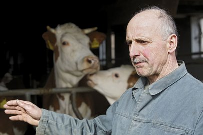 Bauer Alfred Kaltenbach und seine Kollegen wollen keinen 1000-Kühe-Stall.