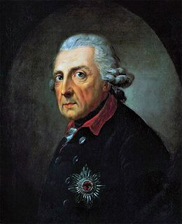 Friedrich II. im Alter von 68 Jahren. Gemälde: Anton Graff
