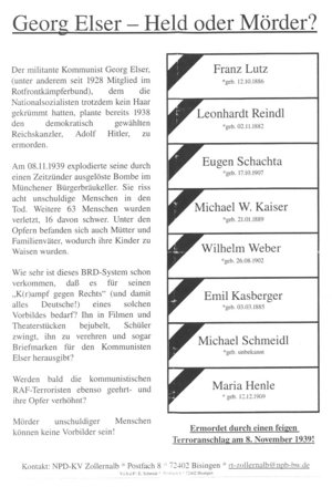 NPD-Flugblatt von 2008.