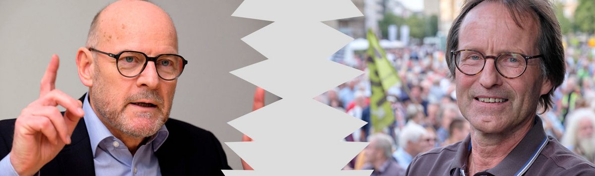 Diskutieren auf Einladung von Kontext miteinander: Verkehrsminister Winfried Hermann (links) und Buchautor und Bahnexperte Arno Luik. Fotos: Joachim E. Röttgers Diskutieren auf Einladung von Kontext miteinander: Verkehrsminister Winfried Hermann (links) und Buchautor und Bahnexperte Arno Luik. Fotos: Joachim E. Röttgers