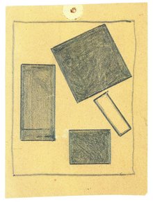 Bleistiftzeichnung von Kasimir Malewitsch im Museum Ritter. Foto: Museum Ritter