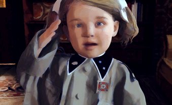 Frühe Indoktrination: Elsa spielt mit ihrem Nazi-Opa Russlandfeldzug. Fotos: Little Dream Picture Frühe Indoktrination: Elsa spielt mit ihrem Nazi-Opa Russlandfeldzug. Fotos: Little Dream Picture