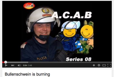 Hetzlied auf Youtube. Screenshot