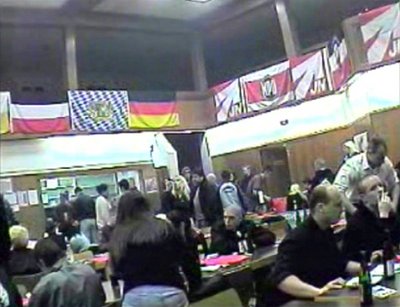 Wird behandelt wie jede andere Partei: Die NPD in der Stadthalle des Ortes Senden im Jahr 2004. 