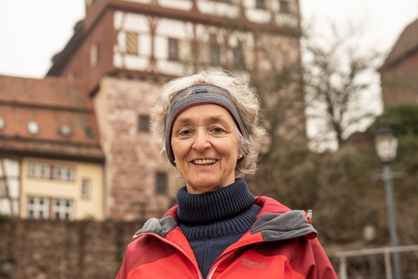 Ursula Utters, die SPD-Fraktionsvorsitzende, am Altensteiger Schloss.  Ursula Utters, die SPD-Fraktionsvorsitzende, am Altensteiger Schloss.