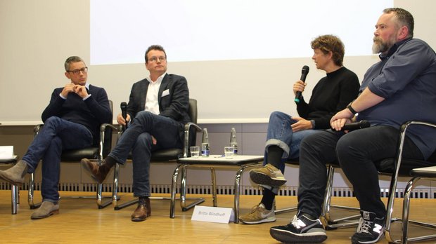 Die guten Vorsätze nach dem großen Knall hinterfragen Stefan Weigel, "Spiegel", Stefan Willeke, "Zeit", Britta Windhoff, WDR, und Stefan Niggemeier, "uebermedien.de" (v.l.). Fotos: APB Tutzing