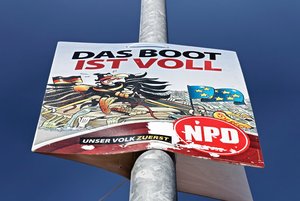 Galten mal als rechtsextrem: NPD-Parolen. Foto: Joachim E. Röttgers