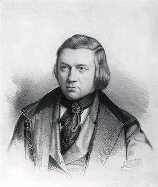 Hermann Kurz (1813–1873), Lithografie von Georg Engelbach (1843). Repro: Heimatmuseum Reutlingen 