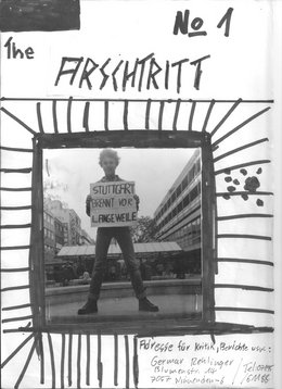 Punk-Fanzine "Arschtritt", auf dem Cover Normahl-Sänger Lars Besa.