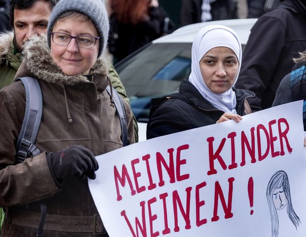 Noch besser als Familiennachzug. Demonstration für eine Welt, in der niemand fliehen muss.