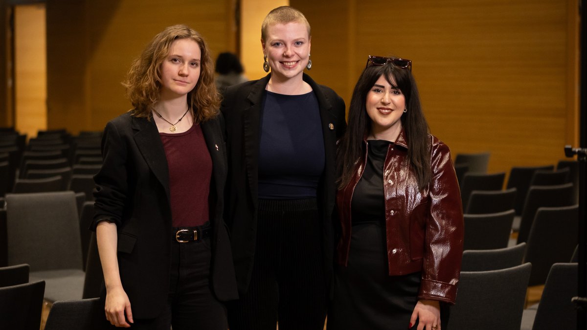 Amelie Vollmer, Kim Sophie Bohnen und Mersedeh Ghazaei (von links).