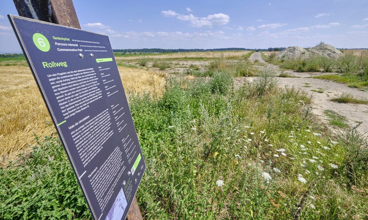 Reste eines Rollwegs, damals "Fliegerstraße" genannt.