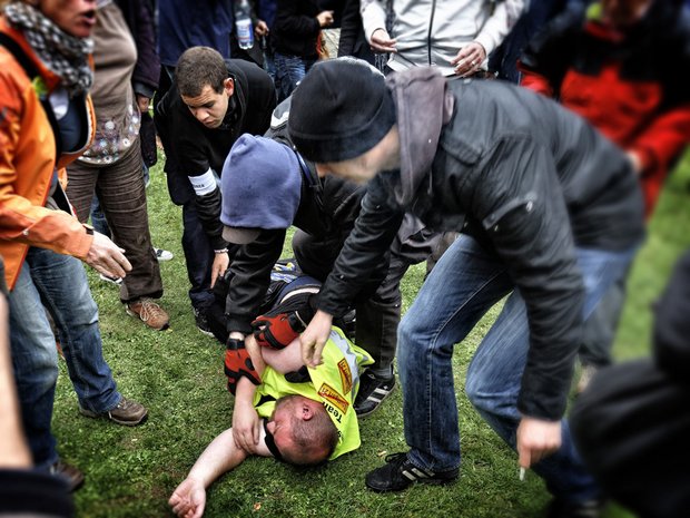 Beste Sichtverhältnisse, trotzdem will kein Polizist die Verletzten gesehen haben. Foto: Martin Storz
