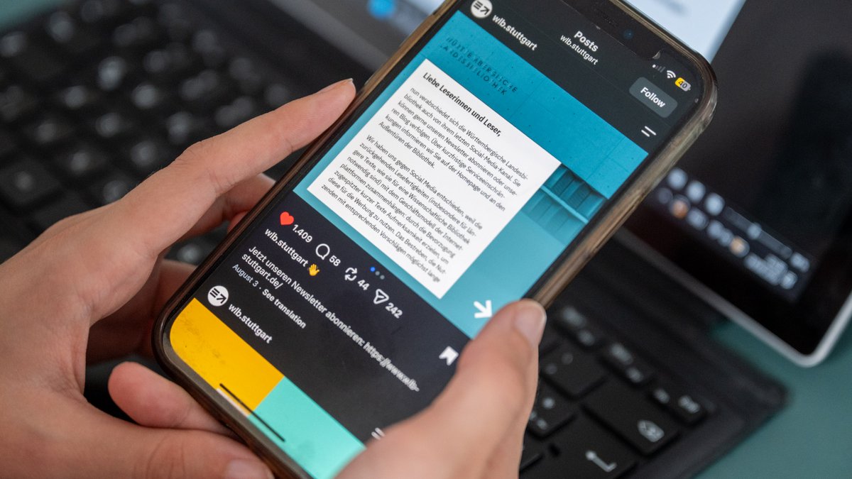 Tschüss Social Media: Der letzte Insta-Post der WLB, Newsletter gibt's weiterhin. Foto: Jens Volle