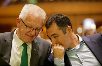 Cem Özdemir und sein politischer Ziehvater.