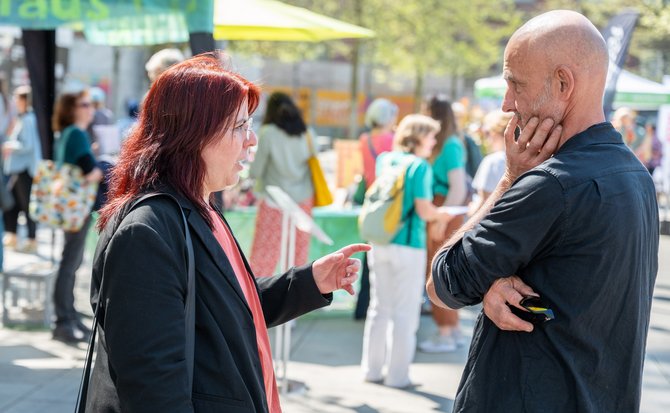 Herausforderin aus dem links-grünen Lager: Monika Stein, parteilos, Gewerkschaftsvorsitzende.