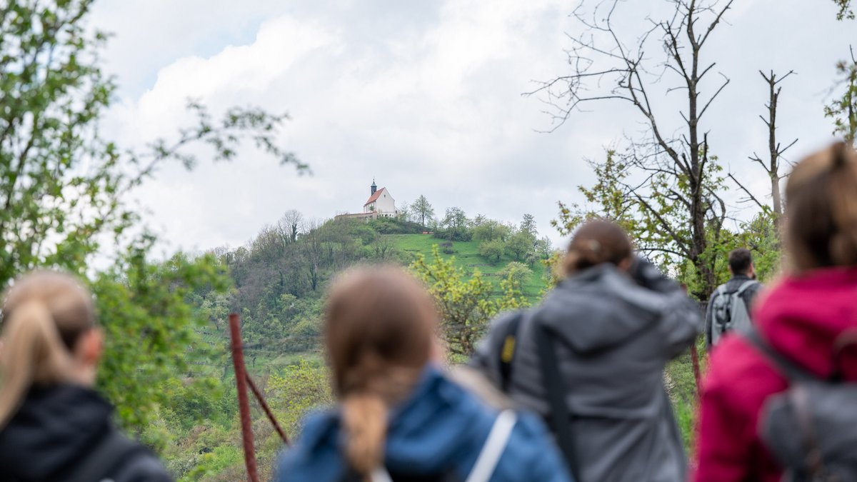 Die Wurmlinger Kapelle kommt in Sicht.