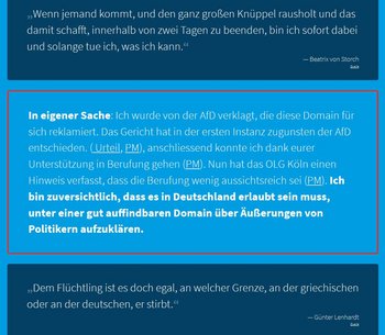 Screenshot: www.wir-sind-afd.de