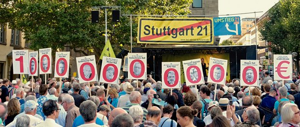 Wussten früher, dass das Projekt teurer, unnütz und defizitär wird: S-21-Gegner.