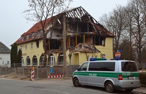 Abgebranntes Zwickauer Wohnhaus des mutmaßlichen NSU-Trios. Foto: André Karvath
