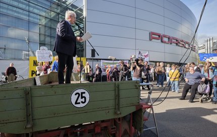 Das Gefährt von Jürgen Resch, DUH, bringt's auf 25.