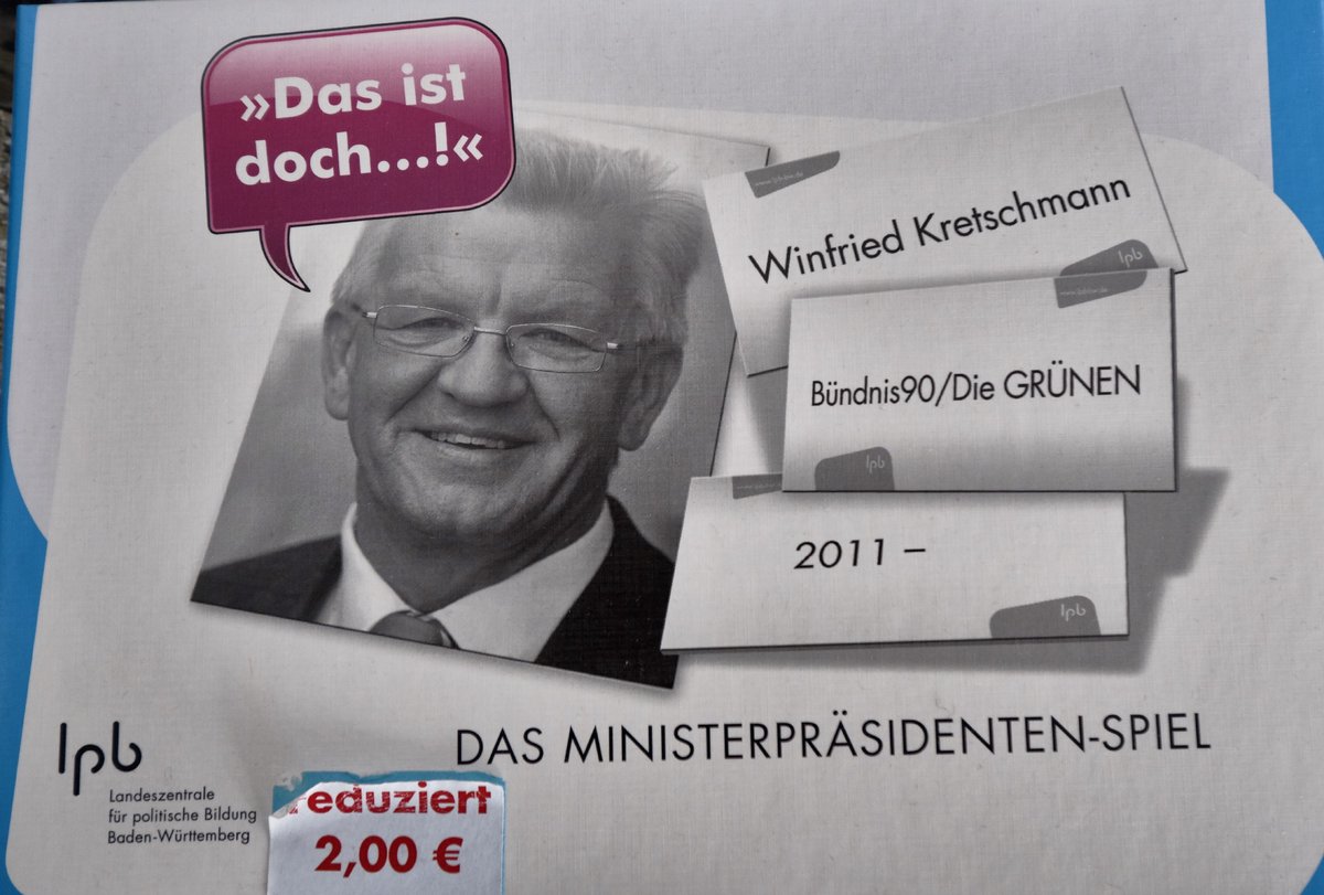 Kretschmann im Ausverkauf: Nicht nur das Ministerpräsidentenspiel ist derzeit günstig zu haben. Fotos: Joachim E. Röttgers Kretschmann im Ausverkauf: Nicht nur das Ministerpräsidentenspiel ist derzeit günstig zu haben. Fotos: Joachim E. Röttgers