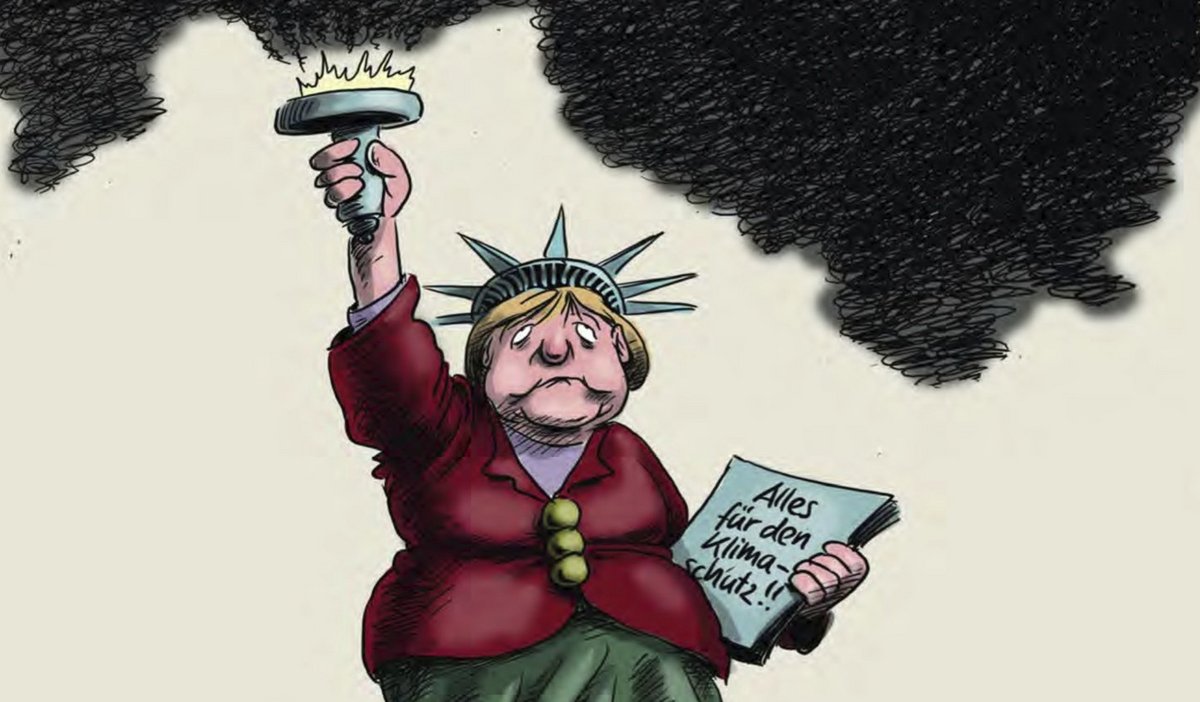Klimakanzlerin Merkel? Nicht nur da ist Klaus Stuttmann skeptisch (2007). Klimakanzlerin Merkel? Nicht nur da ist Klaus Stuttmann skeptisch (2007).