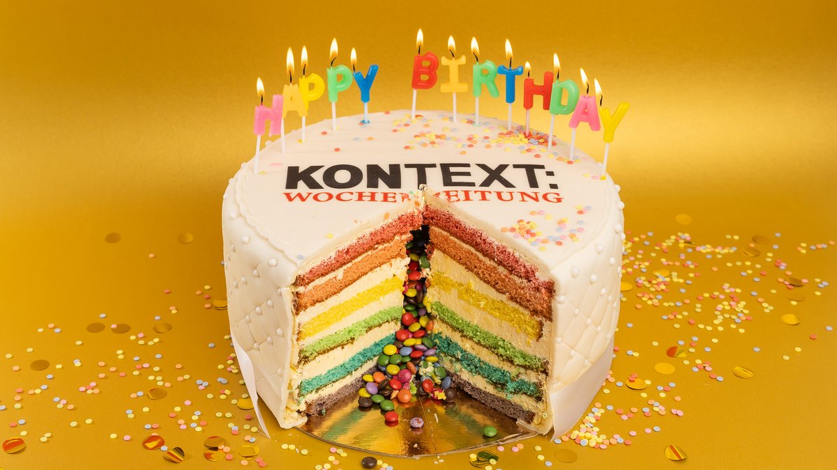 Zum Geburtstag darf man sich auch mal was gönnen: die Kontext-Meistertorte. Foto: Julian Rettig