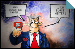 Karikatur: Ich bohre weiter