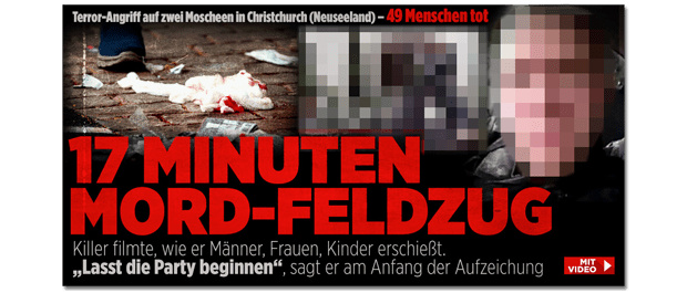 Screenshot: Bild.de; Unkenntlichmachungen von Bildblog.