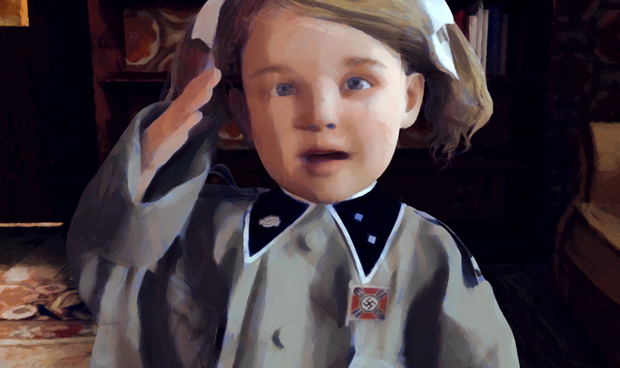 Frühe Indoktrination: Elsa spielt mit ihrem Nazi-Opa Russlandfeldzug. Fotos: Little Dream Picture