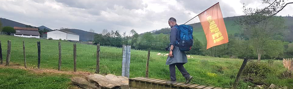Andreas Mayer-Brennenstuhl wandert in Ostabat-Asme im Südwesten Frankreichs. Fotos: privat
